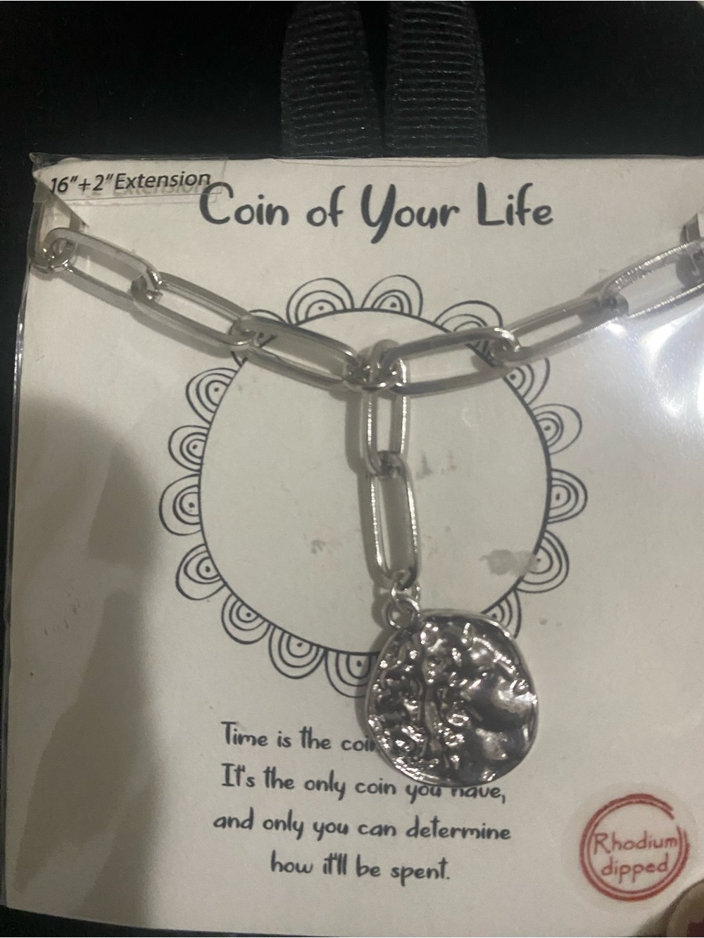 Rhodium-Dipped Silver Link Necklace - Silver